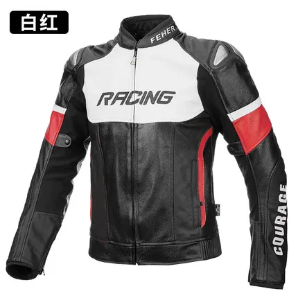 

FEHER Motorcycle Leather Jacket MX BMX DH Downhill Bike Jackets Mountain Bicycle Riding Off-road Coat With Protector For Men
