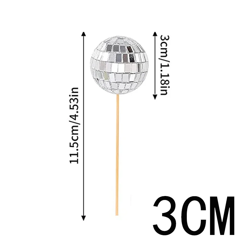 

Блестящий Топпер для торта в виде диско-мяча, товары для дня рождения, украшение для торта на день рождения, 70-е 80-е годов, блестящее диско