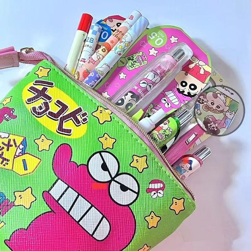 НОВЫЙ Kawaii Crayon Shin-Chan выдвижная сумка для ручек милый мультяшный держатель большой
