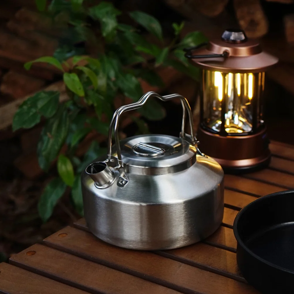 

Outdoor Supplies Stainless Steel Teapot Convenient Water Kettle Stovetop Wear-resistant