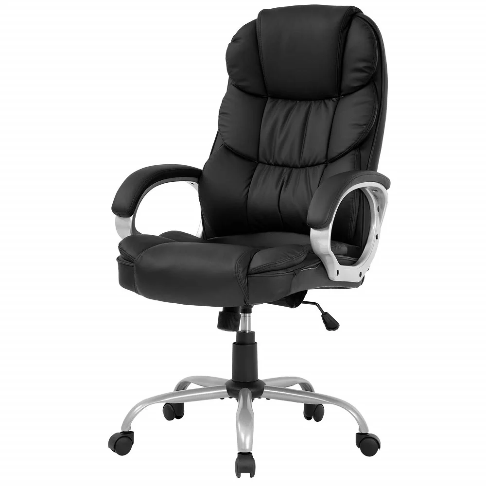 

Office Chair Computer Executive Task Armchair with Lumbar Support High Back Adjustable Ergonomic PU Leather Swivel Modern Style