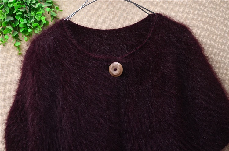 Женская осенне-зимняя одежда пушистый норковый кашемировый вязаный Свободный