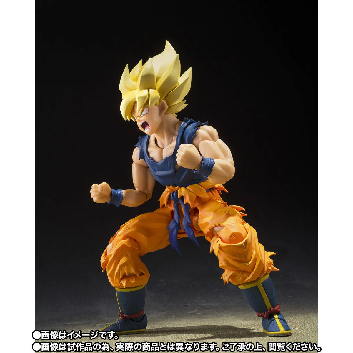 Фото Новая оригинальная фигурка Dragon Ball Z BANDAI S.H.Figuarts Super Saiyan Son Goku Fighter of Rage, коллекционная аниме-фигурка, игрушка, подарок №3