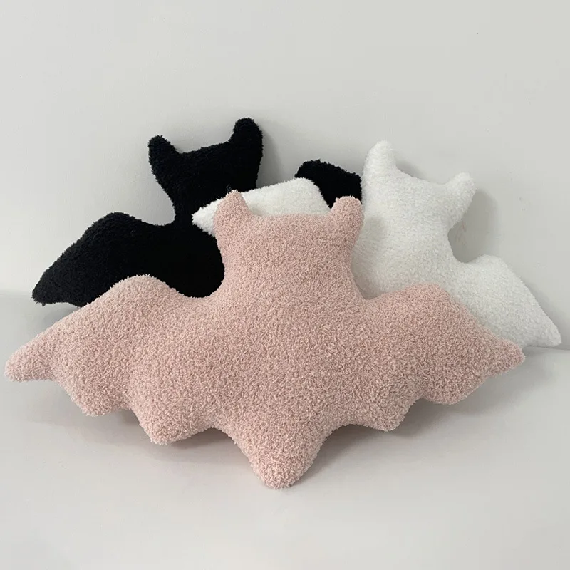 

3pc Stuffed Bat Plush Toys Halloween Decorations Fluffy Bat Stuffed Animal Throw Pillow Home Decor