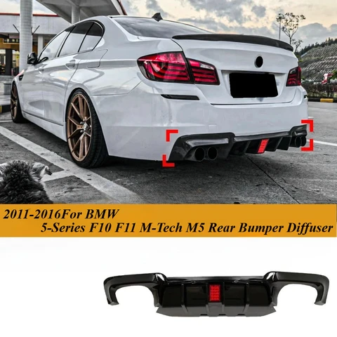 Для BMW F10 F18 5 серии M-Sport M5 2011 2012 2013 2014 2015 2016 задний бампер диффузор спойлер сплиттер аксессуары обвес комплект