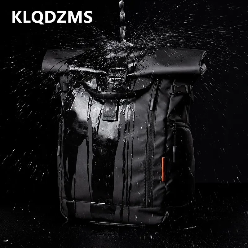 

Новый рюкзак KLQDZMS для мужчин, вместительный ноутбук, Ранняя Студенческая Водонепроницаемая дорожная сумка через плечо из ткани Оксфорд
