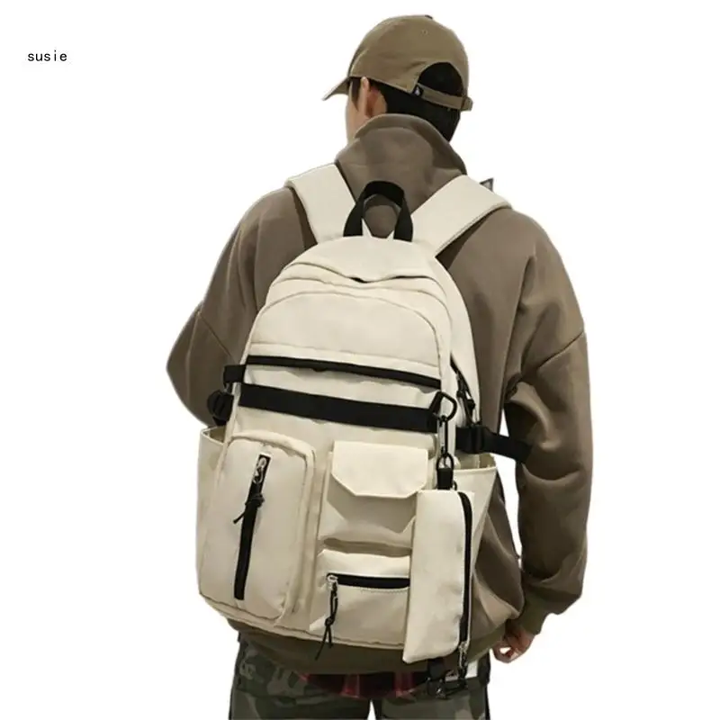 X7YA Модный нейлоновый рюкзак с несколькими карманами для школы и путешествий