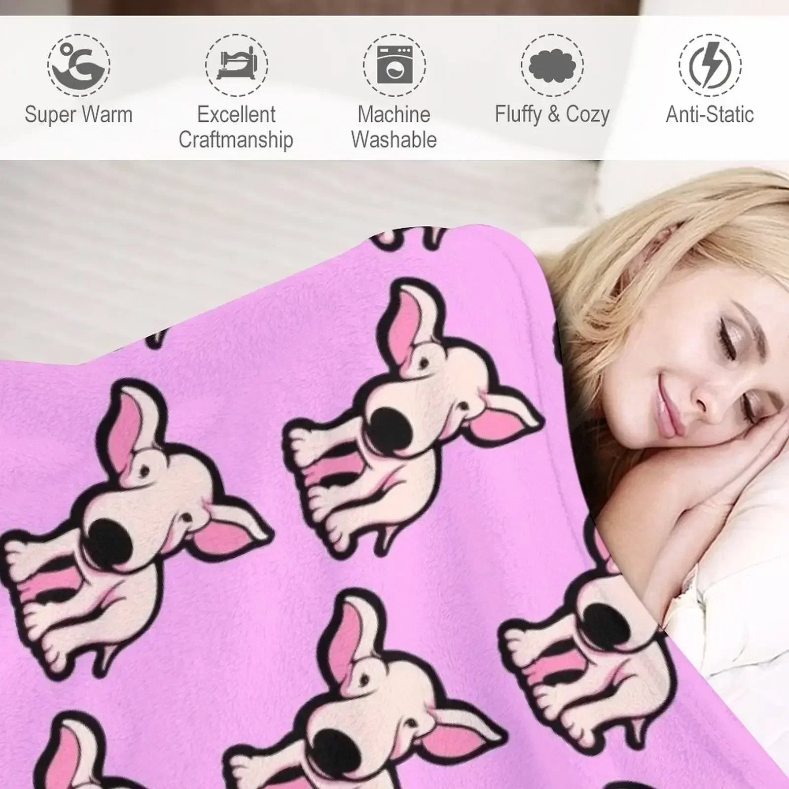 Милое детское бледно-розовое одеяло EBT Puppy роскошное утолщенное модное для