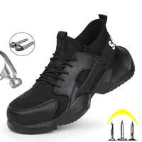 2022 new work safety shoes men boots sneakers anti smashing indestructible shoes puncture proof work boots with steel toe cap