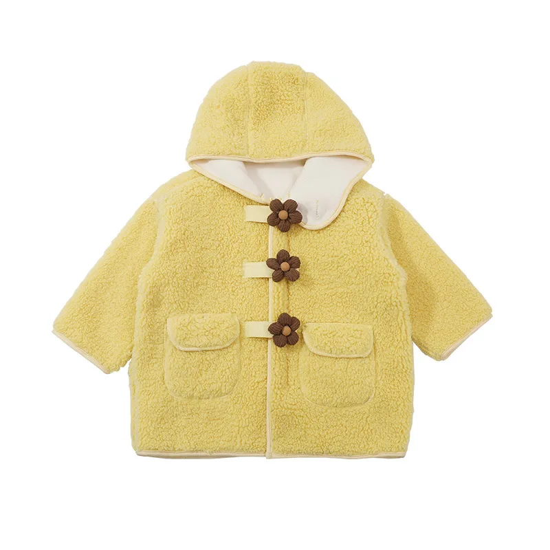 

Пальто для девочек, новинка осень-зима 2023, толстовка с капюшоном, пальто, детская Длинная Верхняя одежда с капюшоном