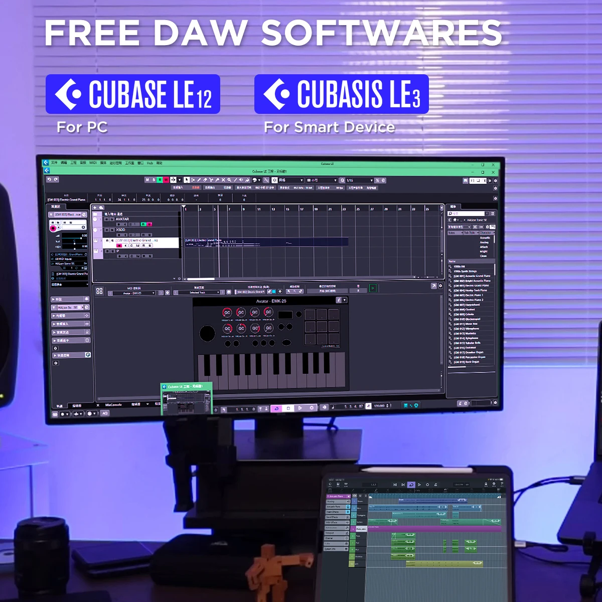 Беспроводной Портативный 25-клавишный MIDI-контроллер С 9-кнопочным Сетчатым