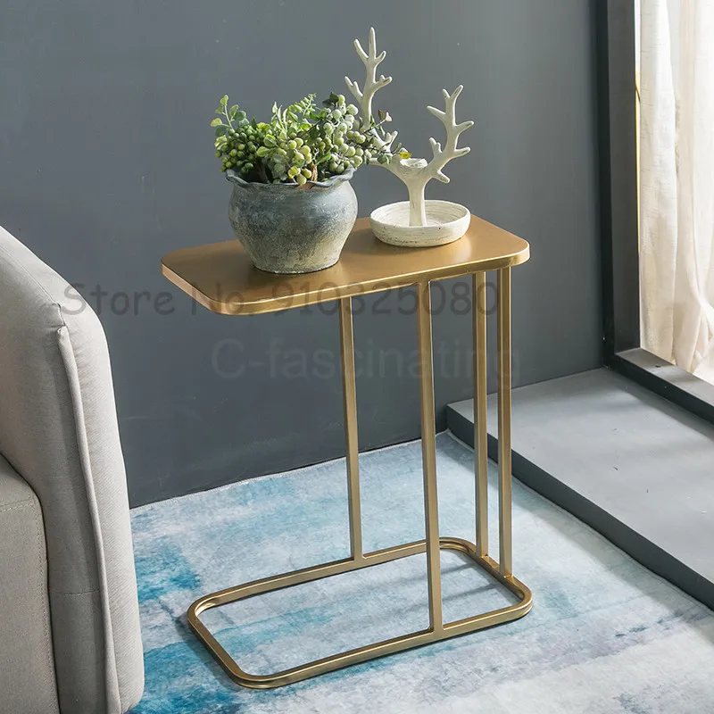 Журнальный столик в скандинавском стиле железная домашняя прикроватная тумба с