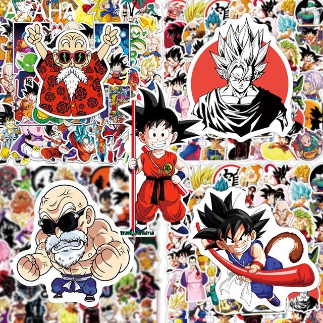 50/100pcs Anime Dragon Ball Stickers for Kids DIY Graffiti Skateboard Laptop Water Bottle Motorcycle Cartoon Toy Decals Sticker 1