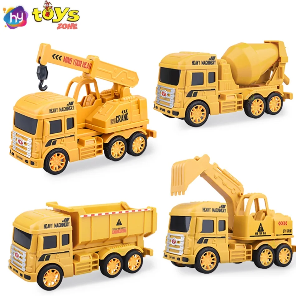 

HUAYIN Diecast Car Engineering Model Excavator Crane Dump Truck Garbage Vehicle Classic City Construction Children Toy for Boy
