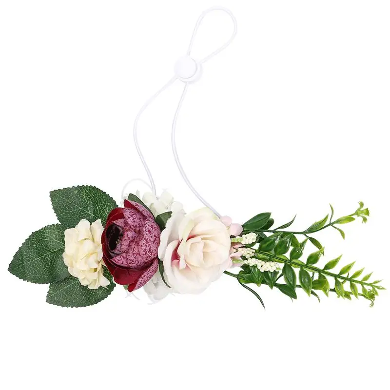 

1pc Dog Flower Headband Pet Garland Headwear Artificial Flower Garland Beach Flower Wreath Decor