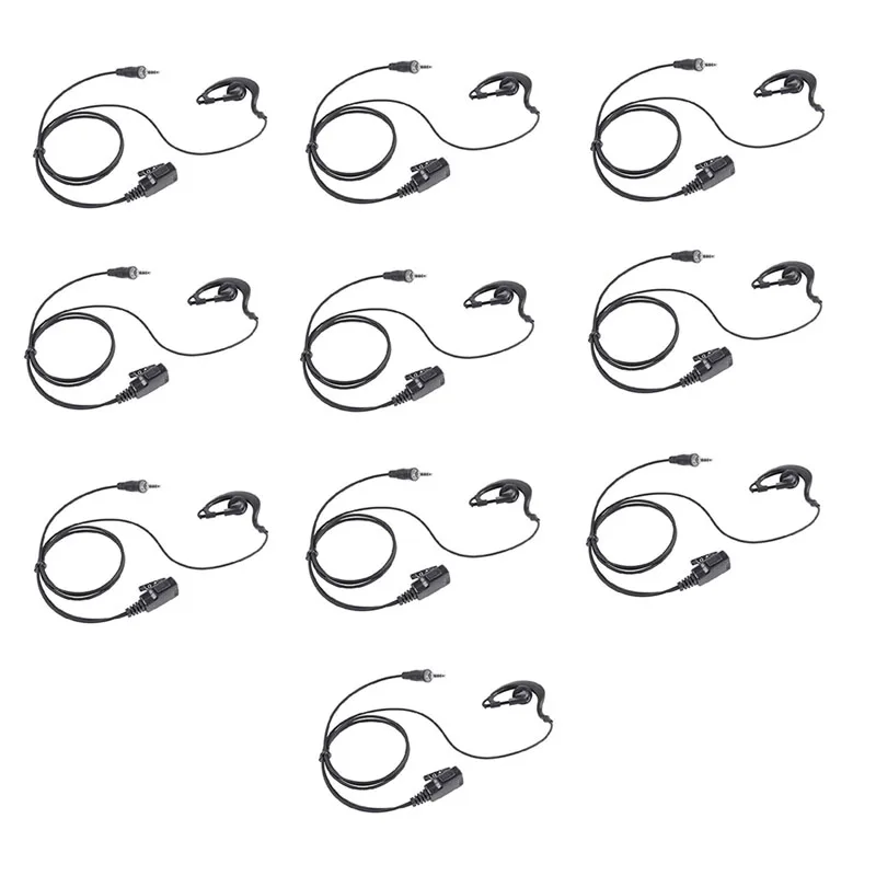 10 Pz Yaesu 1 Pin 3.5Mm Gancio Per L'Orecchio Auricolare Ptt Mic Auricolare Microfono Per Vertex Vx-6R Vx-7R Ft-270 Ft-270R Vx-127 Vx-170 Radio