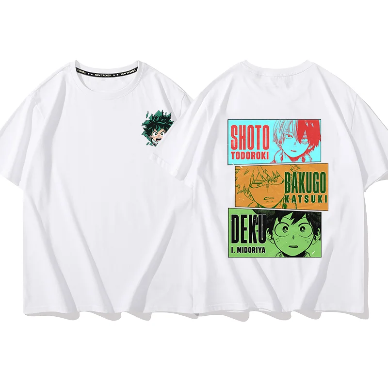 Футболка с принтом героев аниме Моя геройская Академия IZUKU MIOORIYA Повседневная