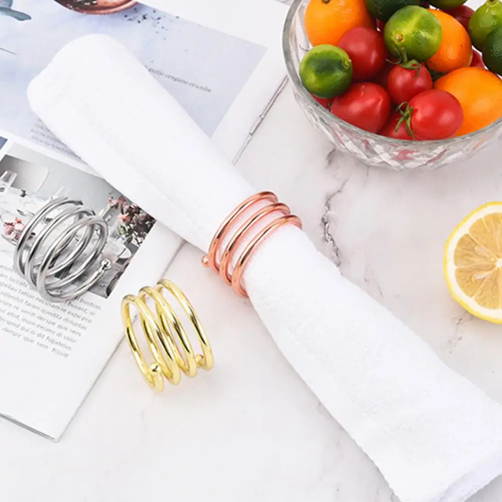 

Napkins Storage Ring Delicate Simple Fashion Durable Multi-use Napkin Ring Holders Tissue Rings Metal Party Decor Napkins Holder