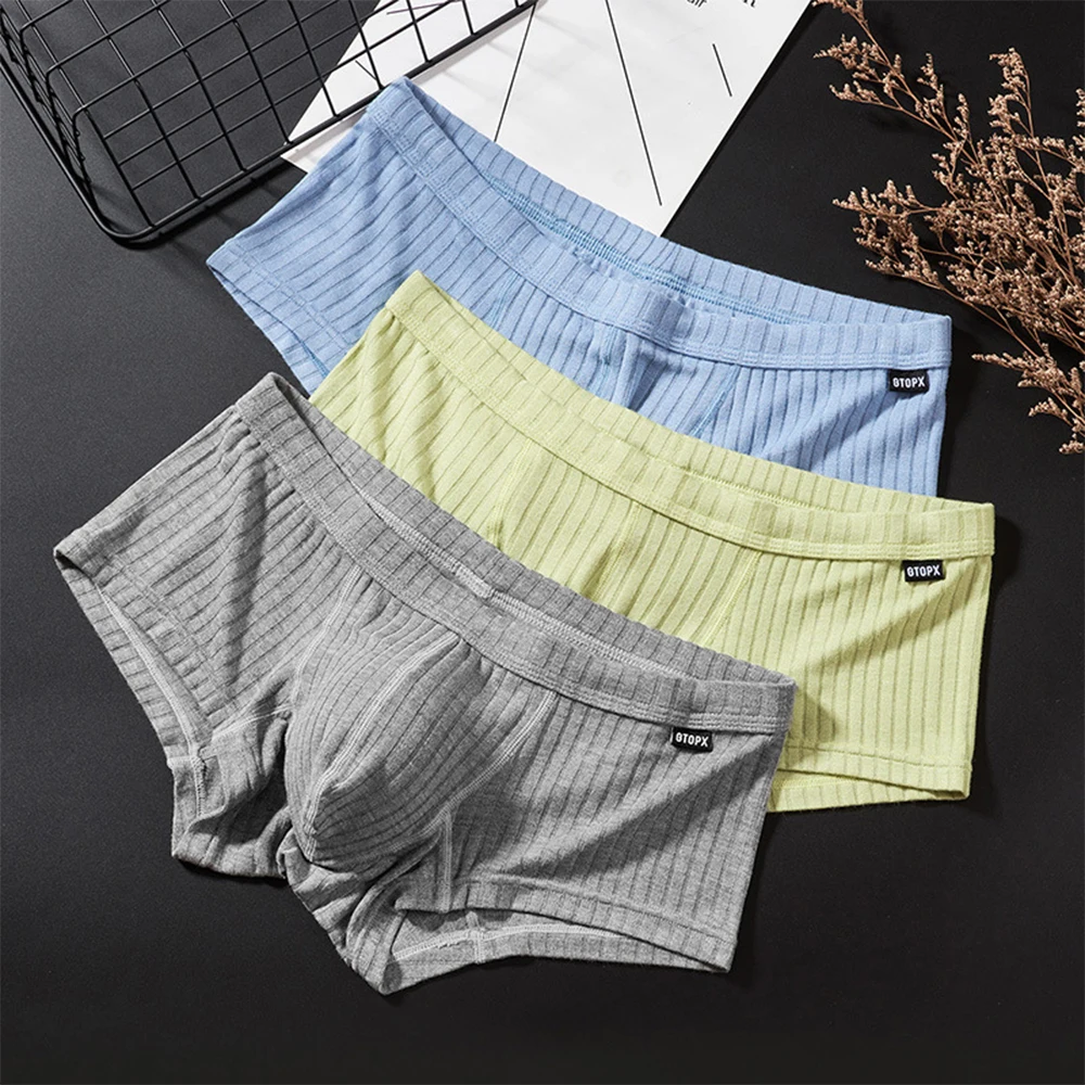 

Shorts U Convex Big Pouch Mens Boxer Trunks Underpants Enhancing Scrotum Bulge Low Waist Sweat Breathable Flat Boxers Elastic