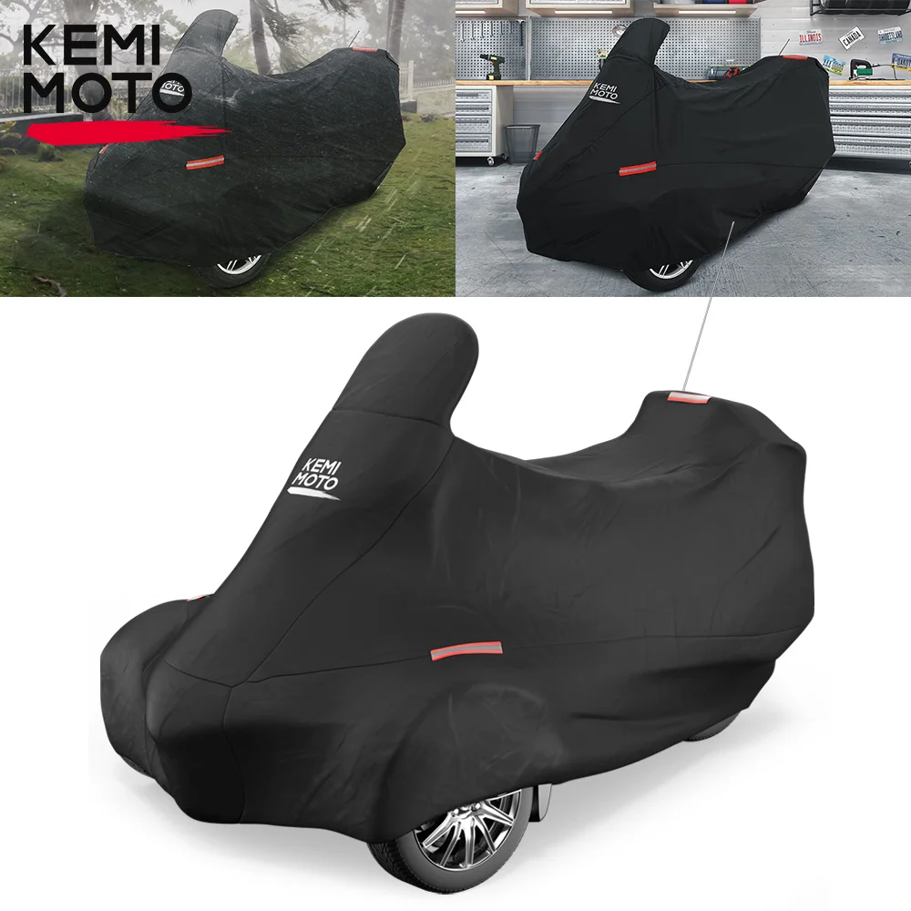

KEMIMOTO черный полное покрытие для Can am Spyder RT RT-S Limited 2010-2019, пыленепроницаемый, всепогодный, со светоотражающими полосками