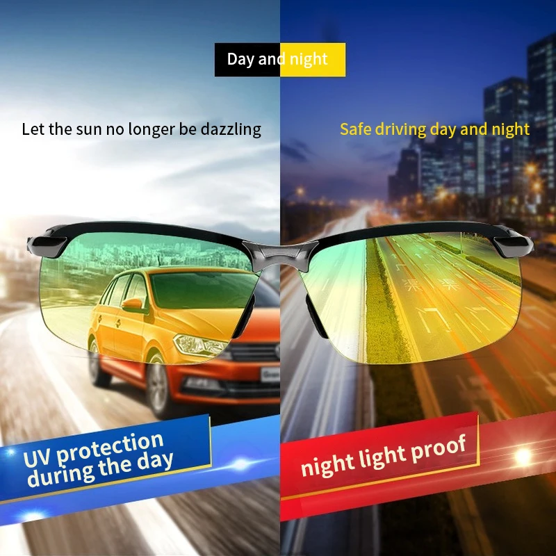 

Photochromic Sunglasses Men Polarized Driving Chameleon Glasses Male Change Color Sun Glasses Day Night Vision Driver's Eyewear