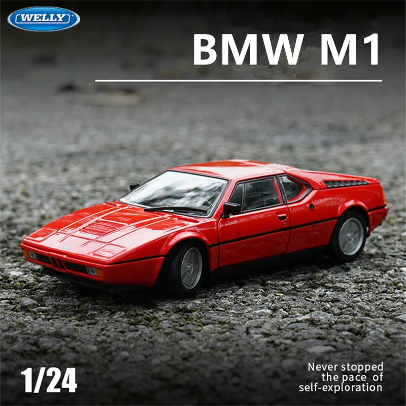 

WELLY 1:24 BMW M1 Sports Car Alloy Model Diecast Metal Toy Racing Classic Car Model High Simulation Collection Children Toy Gift