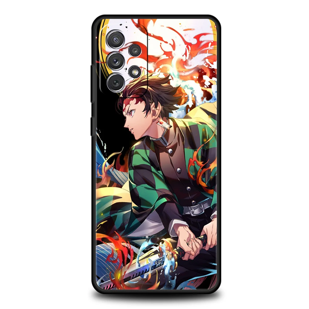 Kimetsu No Yaiba Silicone Case For Samsung Galaxy A32 A52 A13 A22 A72 A51 A71 A41 A11 A31 A21S 5G Luxury Phone Cover Shell Coque