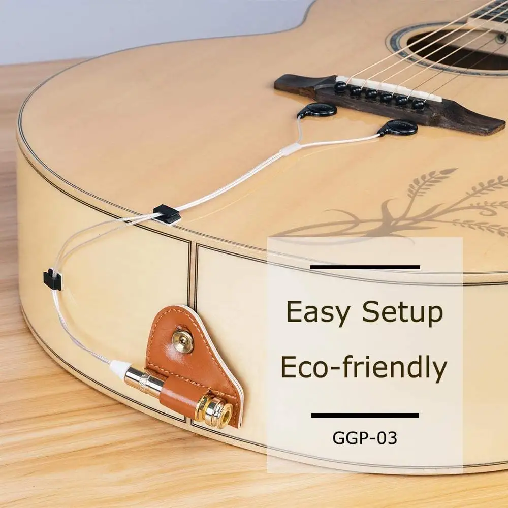 GGP-03  Acoustic Pickup Guitar Pickups Piezo Contact Microphone Adhesive Instrument Pickup For Acoustic Guitar Ukulele Violin