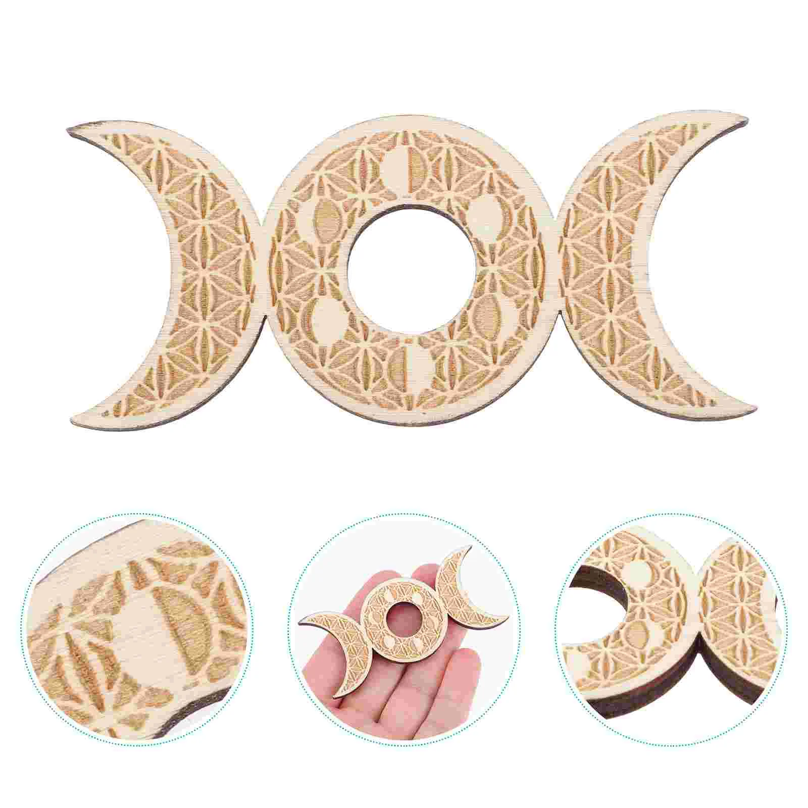 

6Pcs Smooth Vintage Sphere Grid Plate Sphere Stand Crystal Wood Stand Crystal Sphere Holder Wood Display Stand