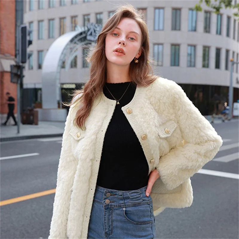 Зимнее Новое Экологичное меховое пальто уличная теплая Роскошная