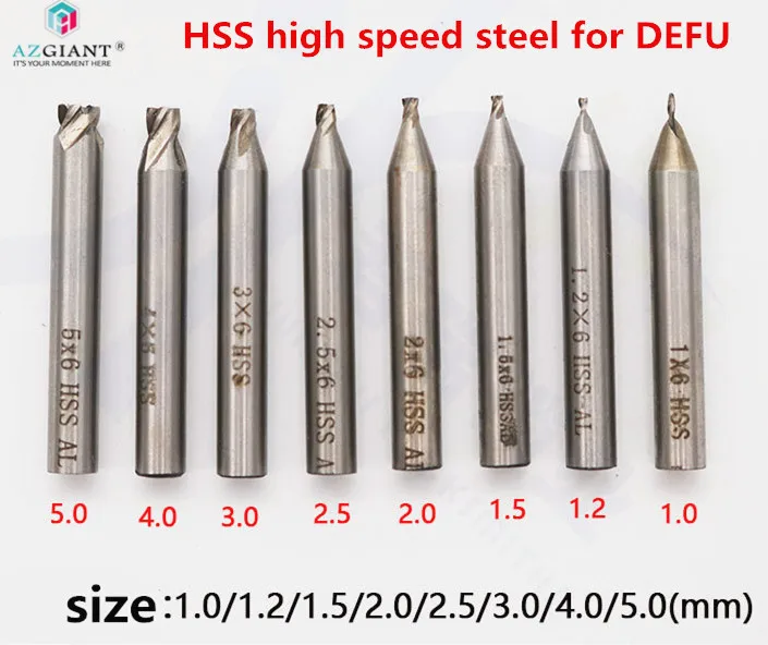 

AZGIANT 1,0/1,2/1,5/2,0/2,5/3,0/4,0/5,0 мм сверло фреза инструмент HSS высокая сталь для ключа embrio cut слесарный щуп