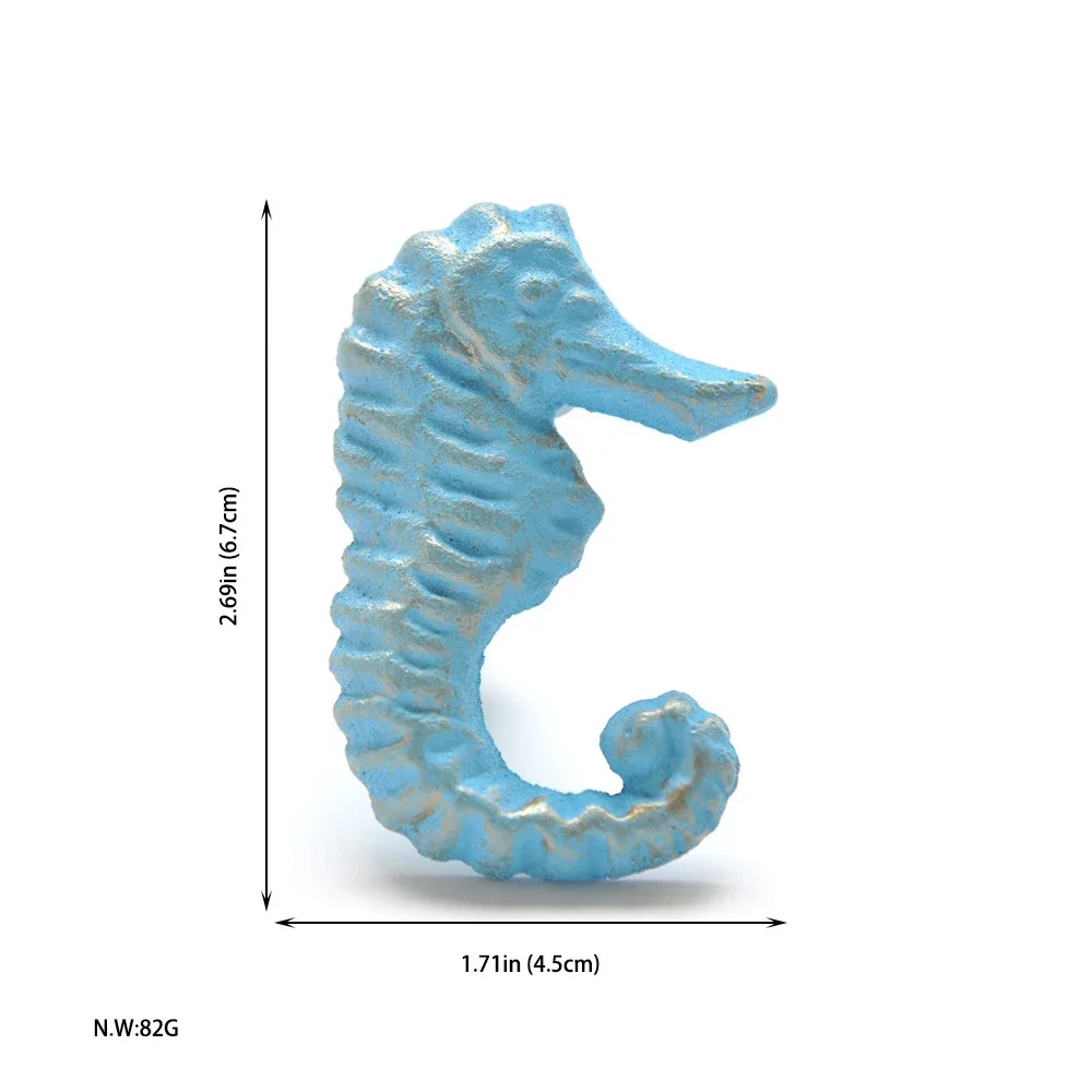 

Металлическая ручка Etermeta морской конек/краб/ракушка/морская звезда синяя/белая