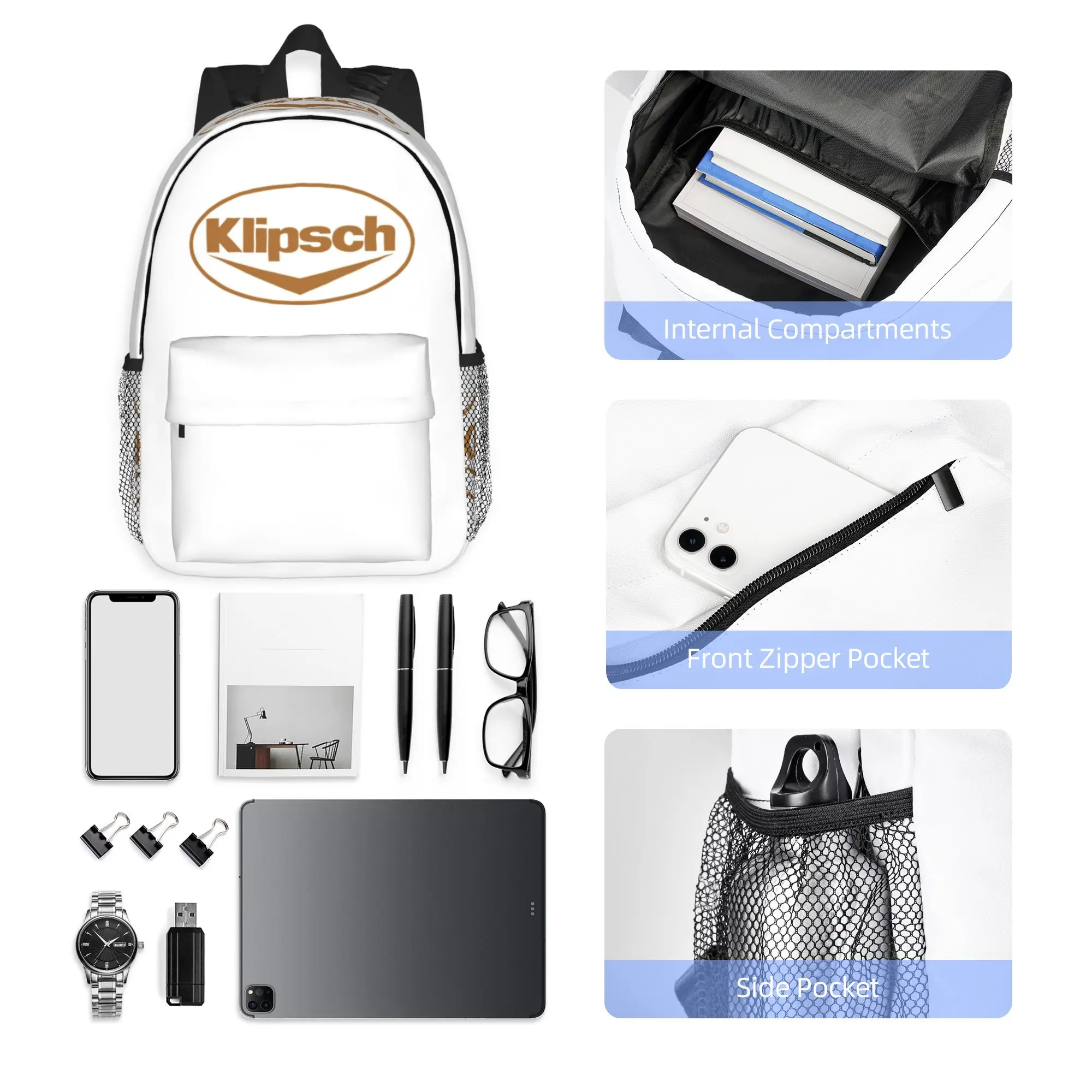 Фото Рюкзак Klipsch 7 Dakimakura, хит продаж, вместительный, для мальчиков и девочек, школьный ранец, сумка через плечо для мужчин и женщин №3