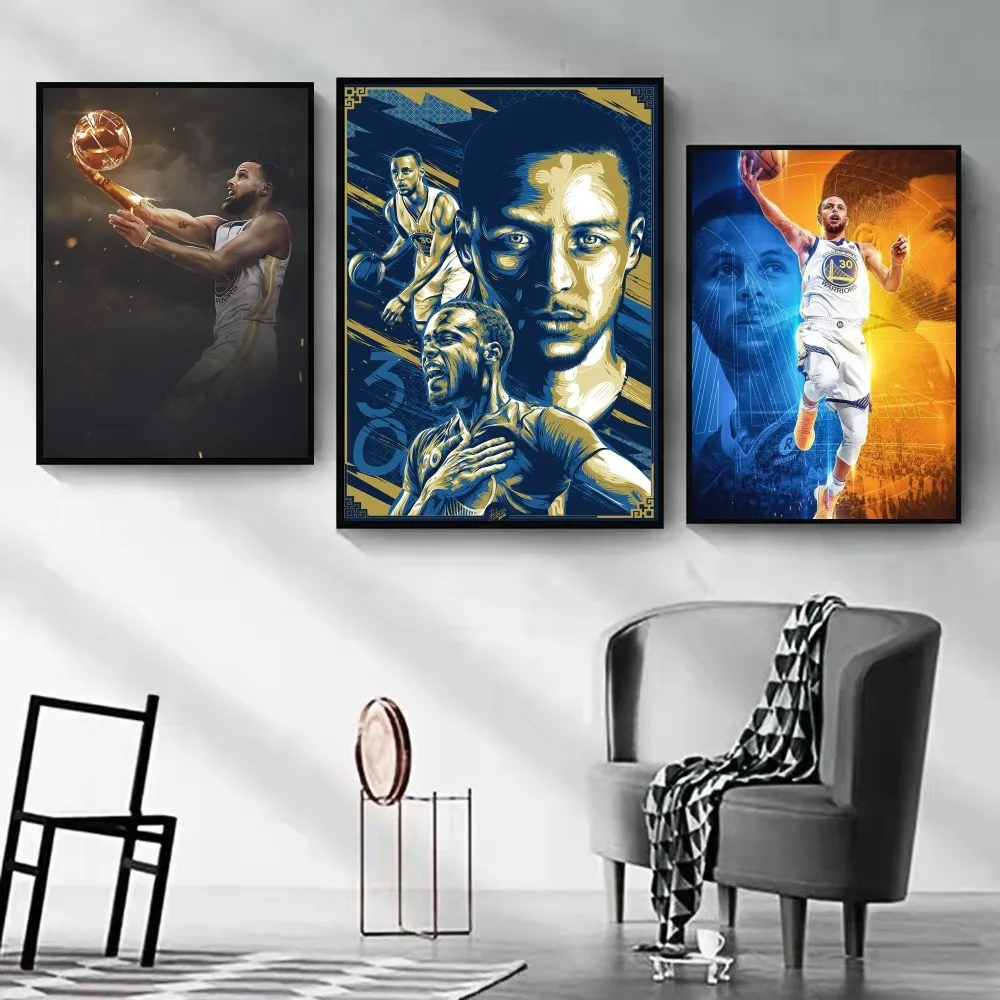 1 Шт. S-stephen C-curry Баскетболист Плакат Наклейка Современное Искусство Цифровая