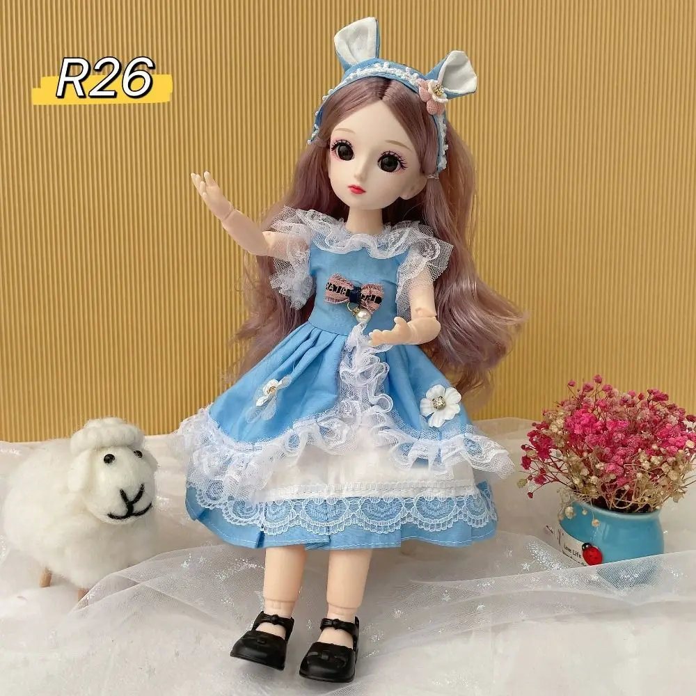 1 комплект привлекательные глаза 30 см кукла Bjd с одеждой длинными волосами и