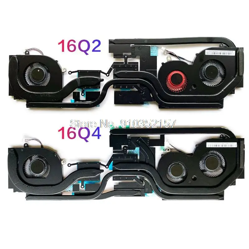 Вентилятор и радиатор ЦП для MSI GS65, 8RE, 8RF, GP65, искусственная подсветка, 65 ВР, Φ, 16Q2-GPU-CW, 16Q2-GPU-CCW