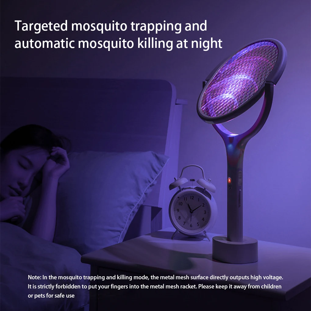 

Electric Mosquito Swatter Mosquito Killer Lamp 3500V USB Rechargeable 90°Adjustable Bug Zapper Fly Pest Swatter Indoor Outdoor