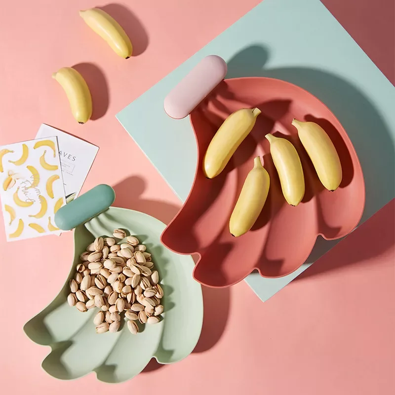 

Plate Nordic Style Solid Color Fruit Plate Snack Plate Snack Plate Home Fruit Fruit Plate Divided Dried Fruit Plate
