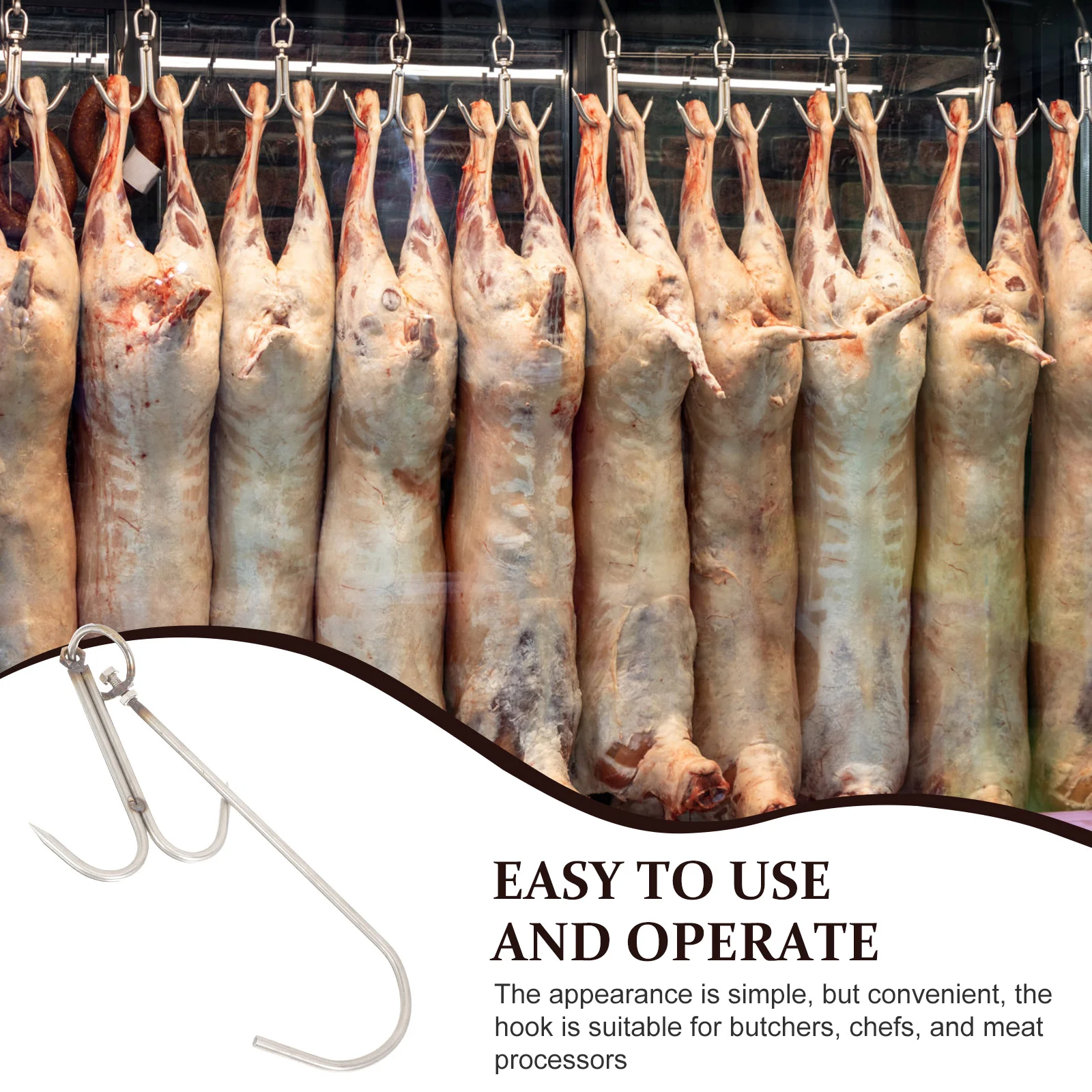 

Hooks Meat Hook Hanging Steel Stainlessbutcher Bacon Bbq Hangers Hanger Duck Smoker Roast Grill Beef Butchering Hams Sausage