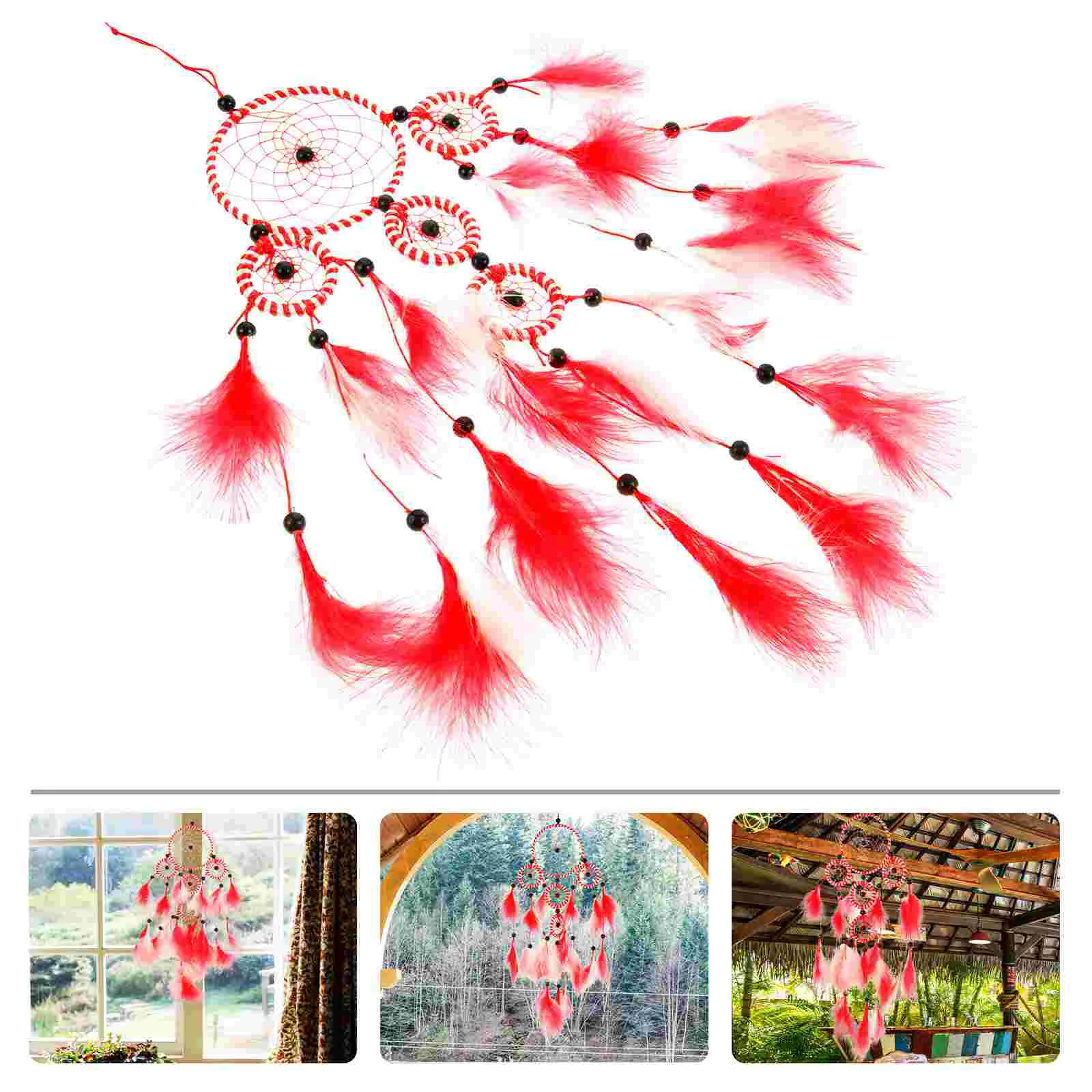 

Dream Catcher Hanging Wall Decor Woven Dreamcatcher Pendant Ornament Rainbow Tassels Macrame Window Decoration Catchers Car