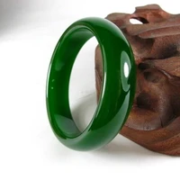 genuine natural green jade bangle bracelet fashion charm jewellery accessories hand carved amulet gifts for women men