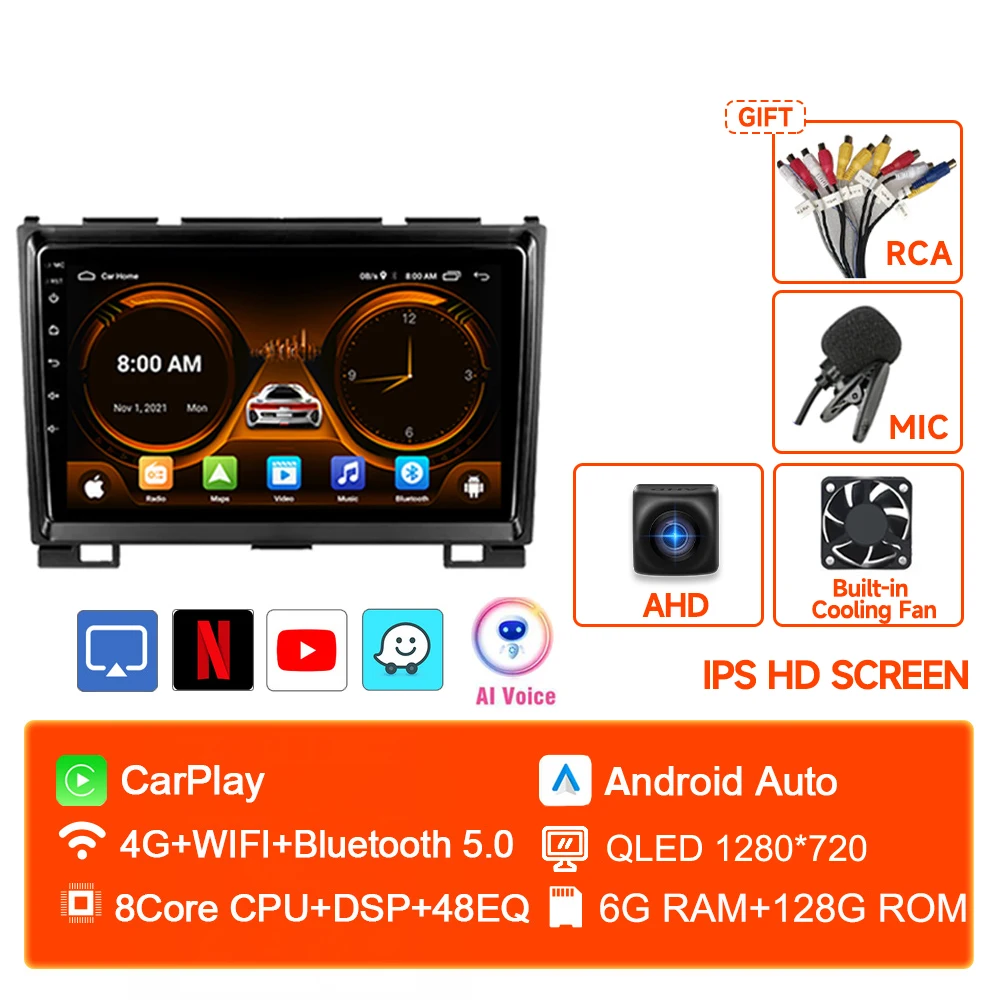 

JIUYIN Android 12 Автомагнитола для Haval Hover Great Wall H3 H5 2011-2016 мультимедийный видеоплеер навигация GPS 2din DVD головное устройство