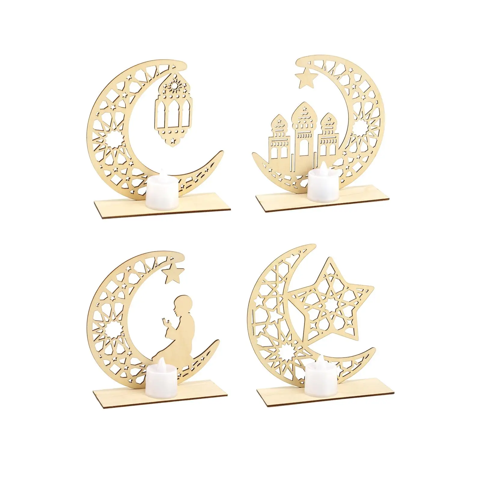 

Wooden Ornaments Art Collectible for Home Desktop Themed Party