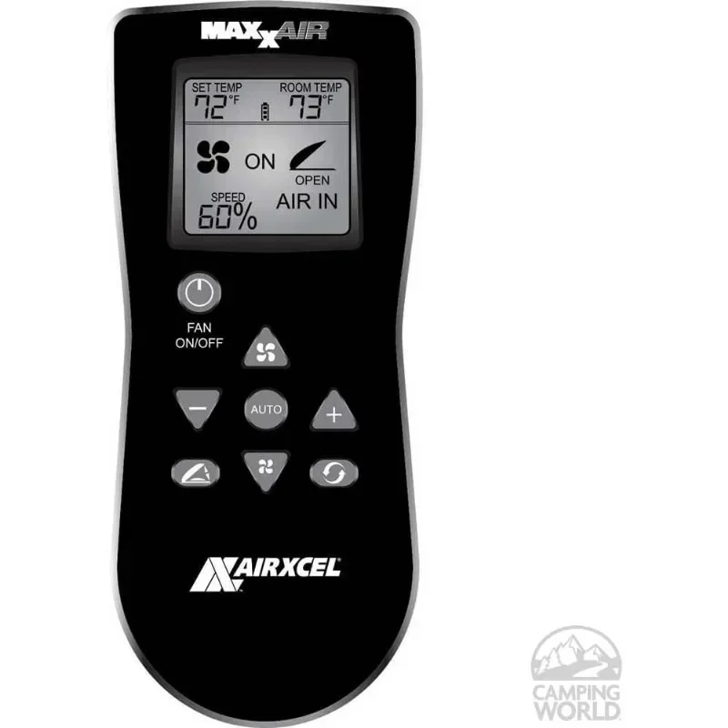 Фото Maxxfan Deluxe Vent, вентилятор и крышка вентилятора «все в одном» — мощный 10-скоростной реверсивный вентилятор, встроенный дождевик, пульт дистанционного управления №5