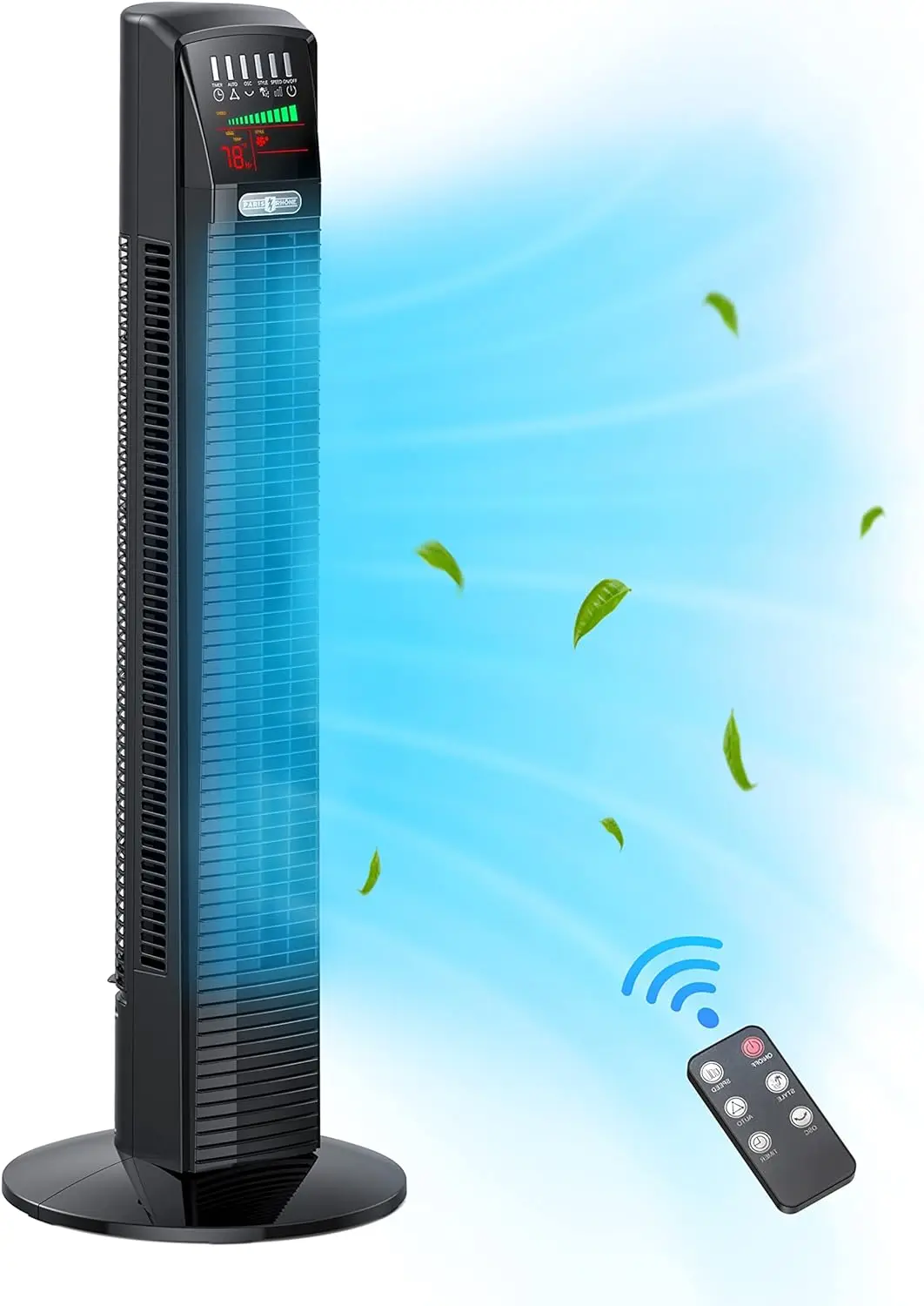 

Oscillating Quiet Cooling Fan with Remote, Digital Thermostat,12H Timer, 3 Speeds & 4 Modes, Portable Stand Up Floor Bladele