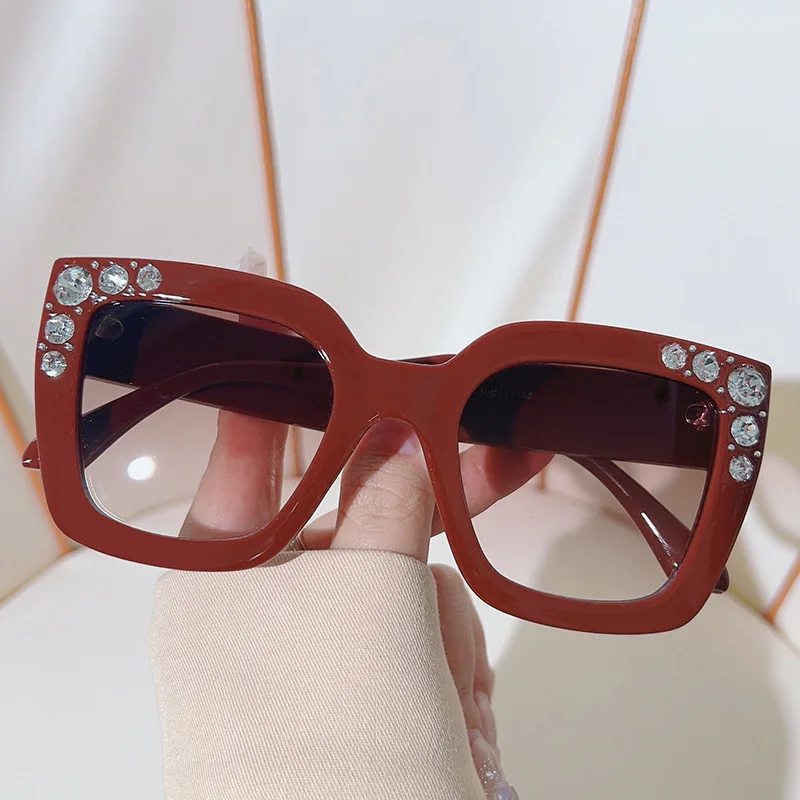 

Роскошные брендовые дизайнерские Квадратные Солнцезащитные очки со стразами женские трендовые солнцезащитные очки с кристаллами Модные Винтажные панковские зеркальные очки UV400