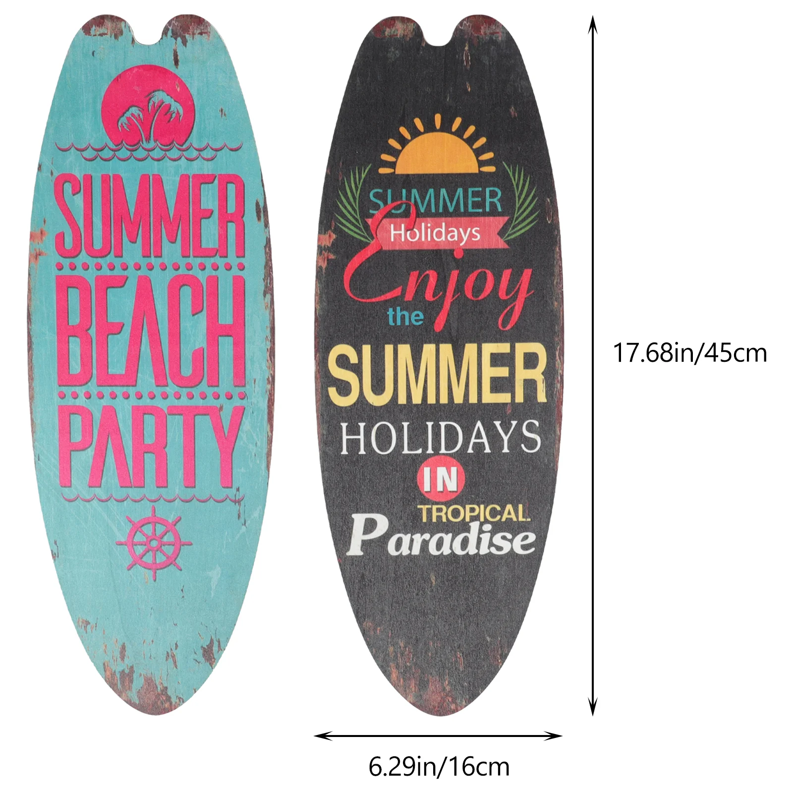 2 шт. украшение для пляжа деревянная доска серфинга подвесной знак креативный