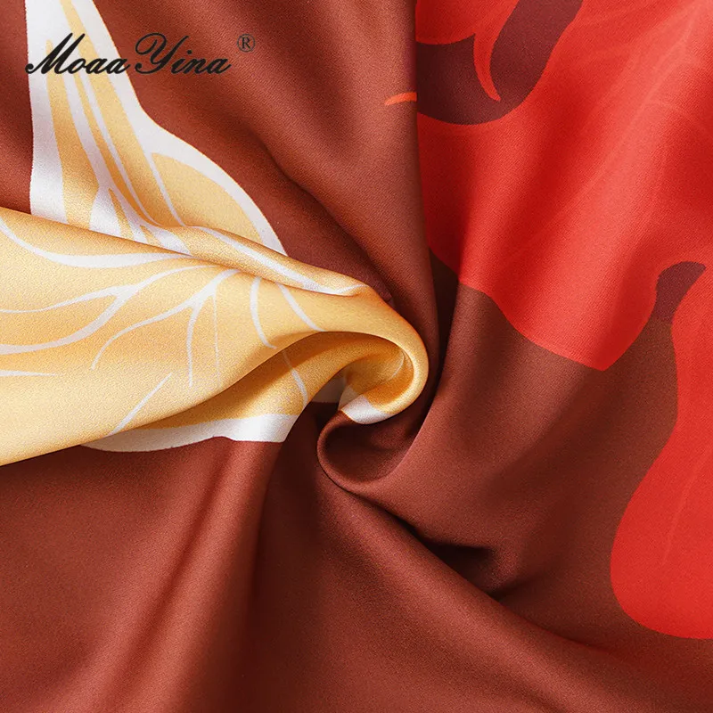 Женское асимметричное платье MoaaYina весеннее дизайнерское винтажное с v-образным