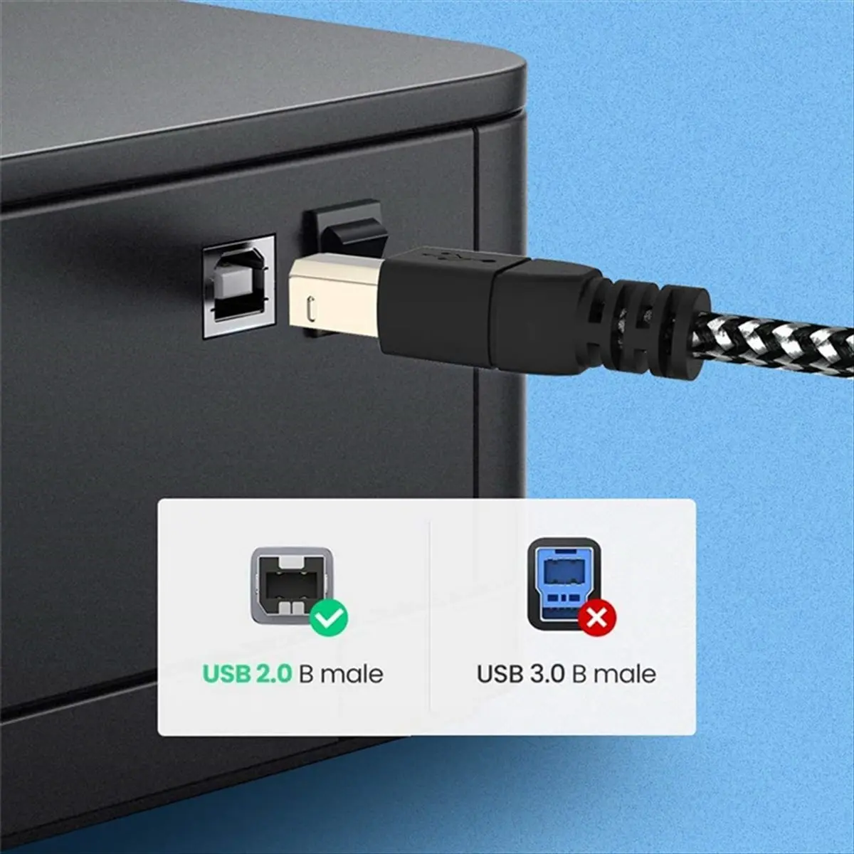 Фото Кабель USB-C - MIDI (A16I), USB-C - USB-B 2.0 для принтеров, сканеров, МФУ и других устройств №1