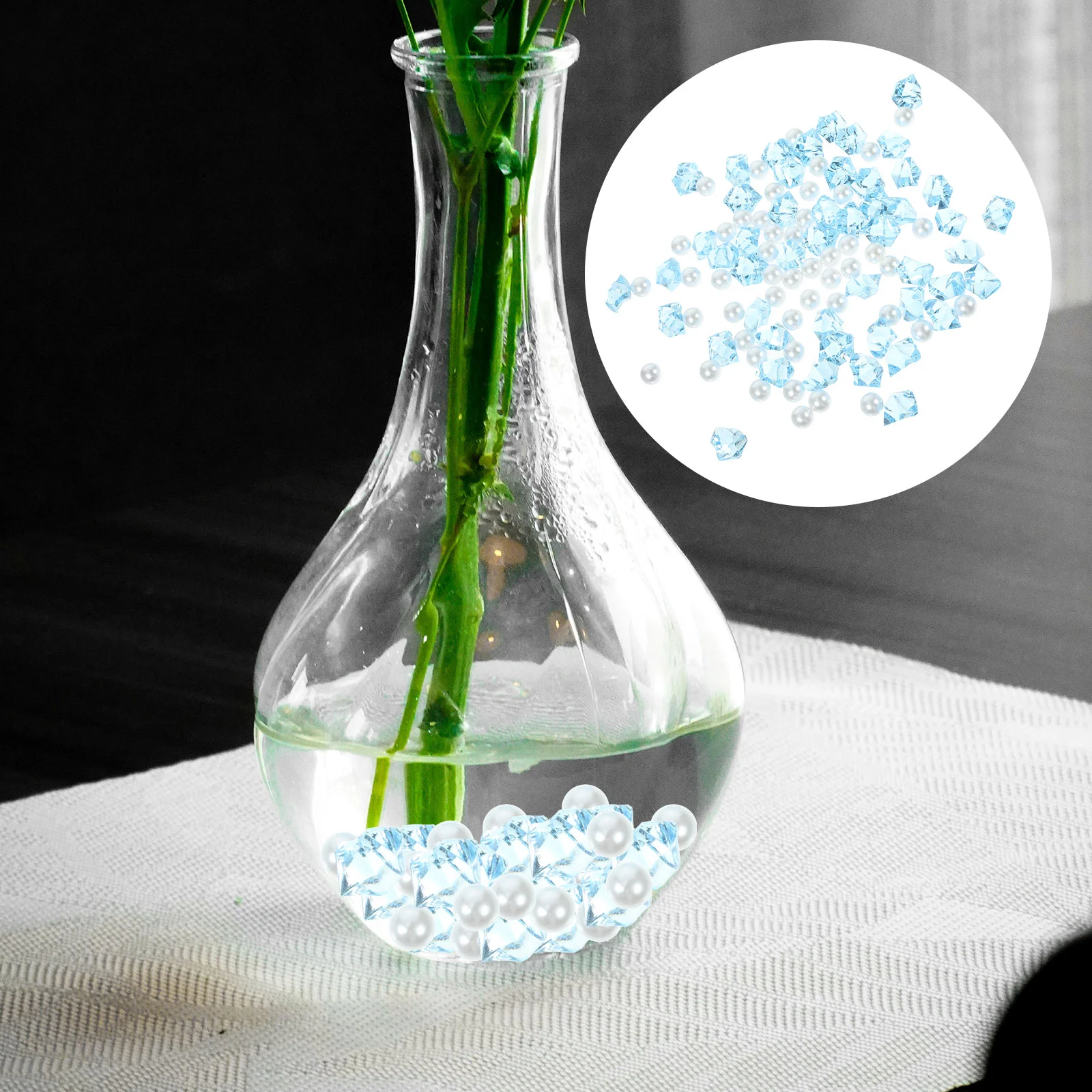 

100 Pcs Fish Tank Landscaping Decoration Stones Aquarium Beads Decorations Pot Rocks Ornaments Plastic